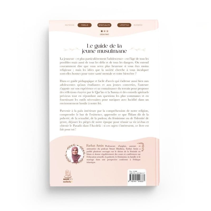 Le guide de la jeune musulmane écrit par Farhat Amin MuslimCity Livre Islam Femme 9782491948337 Librairie Musulmane Al-imen
