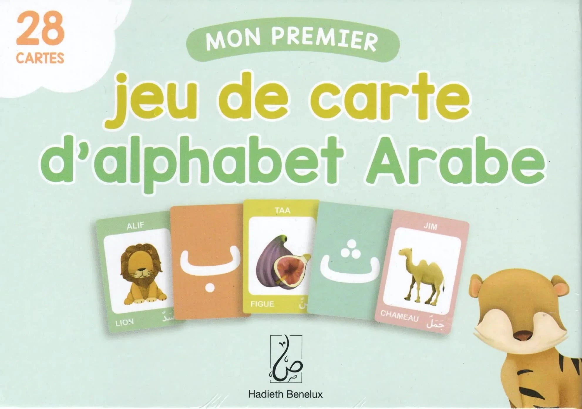 Mon premier jeu de carte de l’alphabet Arabe (28 cartes) Hadieth Benelux Jeu Islam 6013843270251 Librairie Musulmane Al-imen