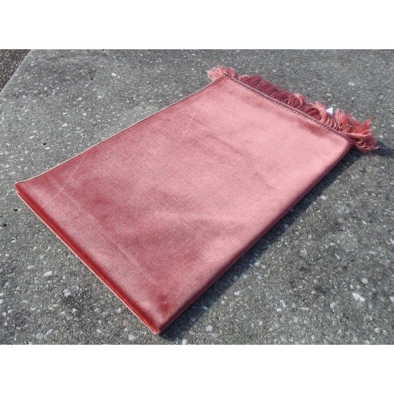 Tapis de prière velours luxe orange saumon Sana Tapis de prière > Velours 3700495411080 Librairie Musulmane Al-imen
