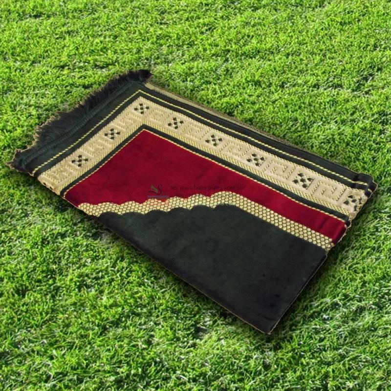 Tapis prière velours luxe - couleur vert émeraude Sana Tapis de prière > Velours 75834669 Librairie Musulmane Al-imen
