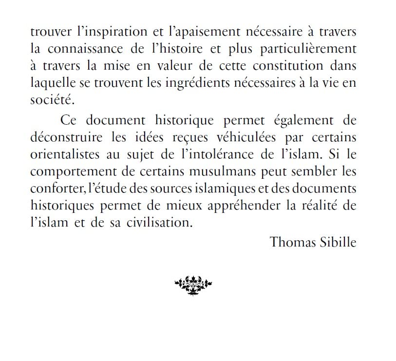 La Constitution de Médine - un document fondamental de l'époque du Prophète par Muhammad Hamidullah - Éditions Héritage - Page du Livre