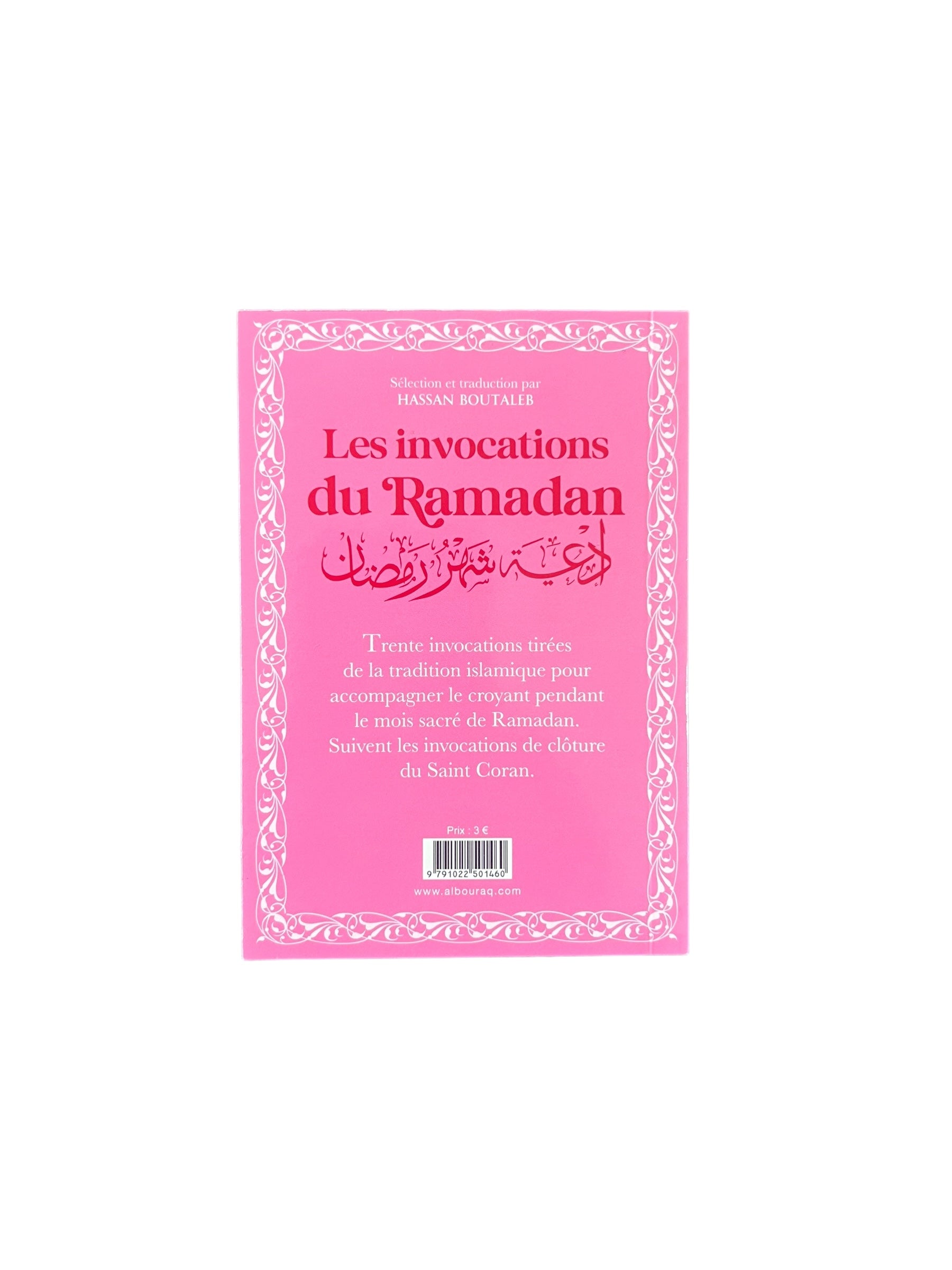 Les invocations du Ramadan (bilingue français-arabe) par Hassan Boutaleb - Rose Verso - Albouraq