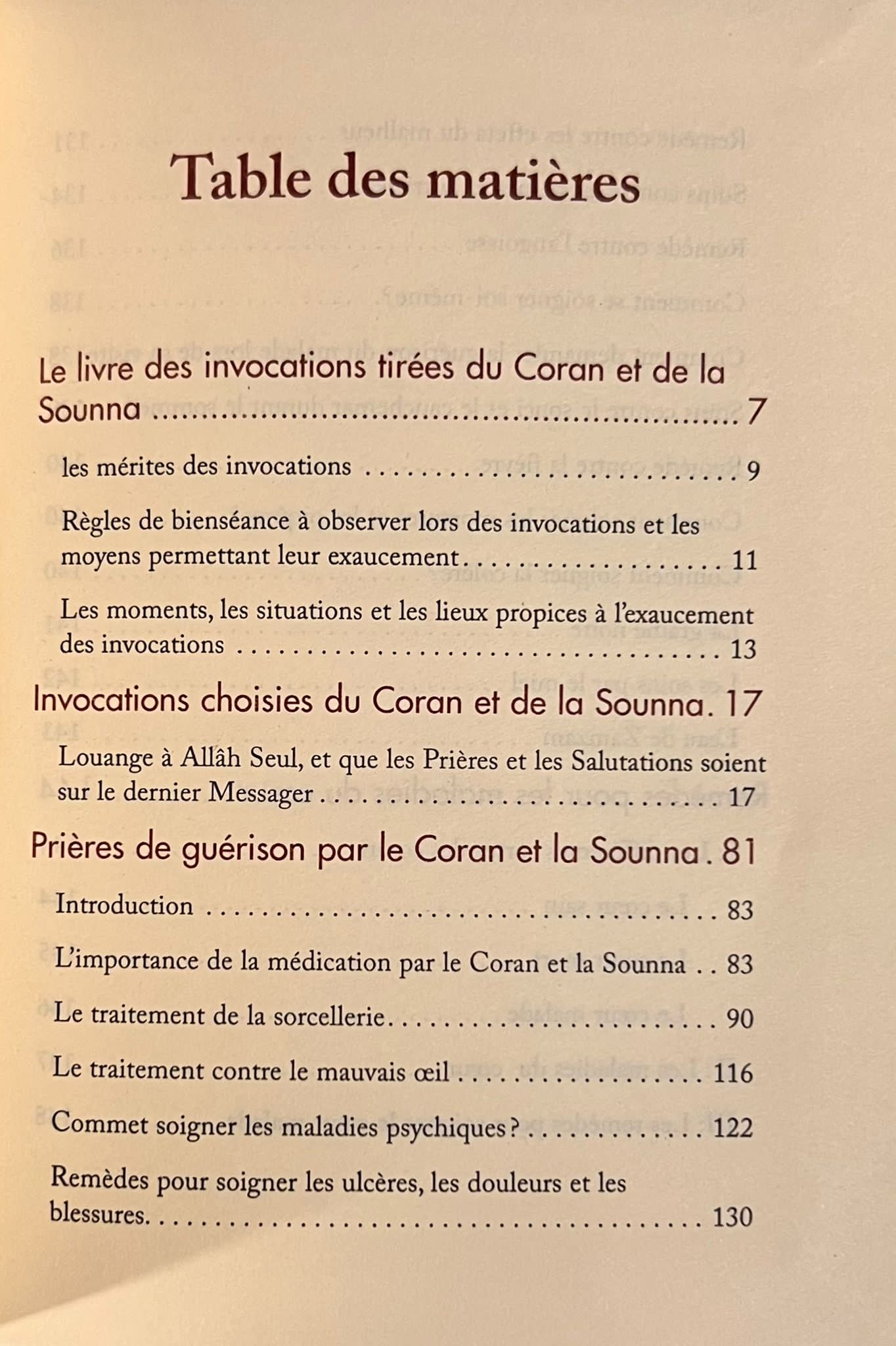 Invocations et Prieres de Guerison par le Coran et la Sounna par le Cheyk Sa'id Al-Qahtânî Al-imen Livres > Islam > Invocations (Dou'as) Librairie Musulmane Al-imen
