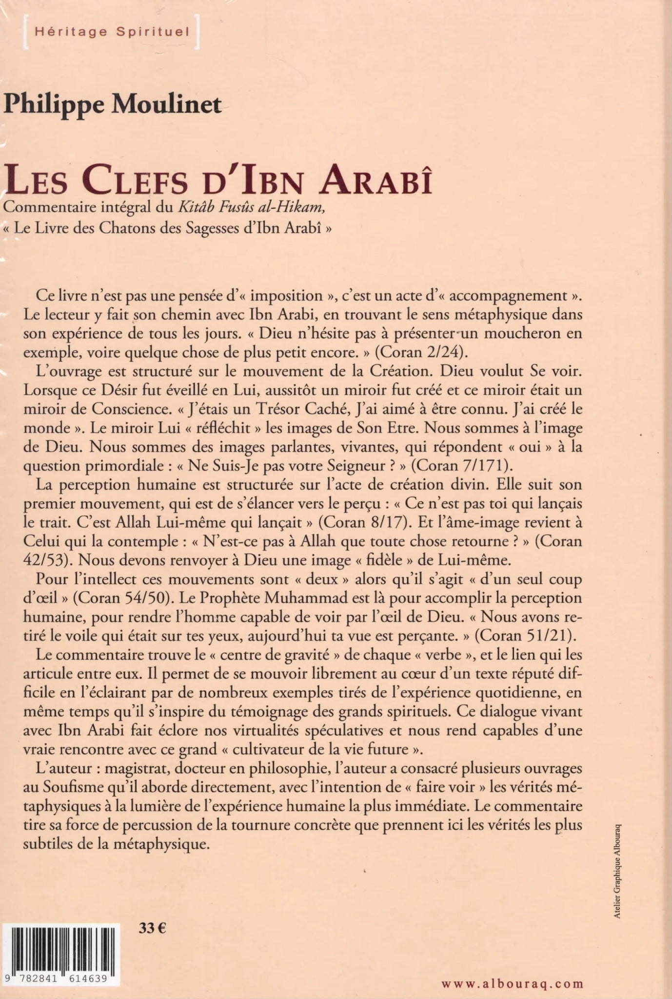 Les clefs d’Ibn Arabî de Philippe Moulinet - Livres par édition par Al Bouraq disponible chez Al - imen