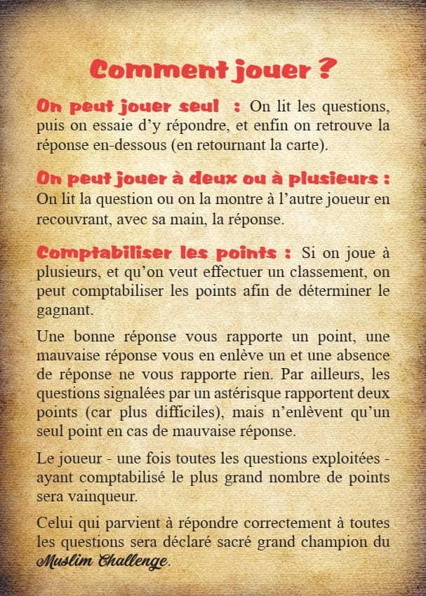 Muslim Challenge : Les Compagnons du Prophète (ﷺ) — Jeu de société islamique | Orientica Orientica Jeu Islam 9782356352880 Librairie Musulmane Al-imen