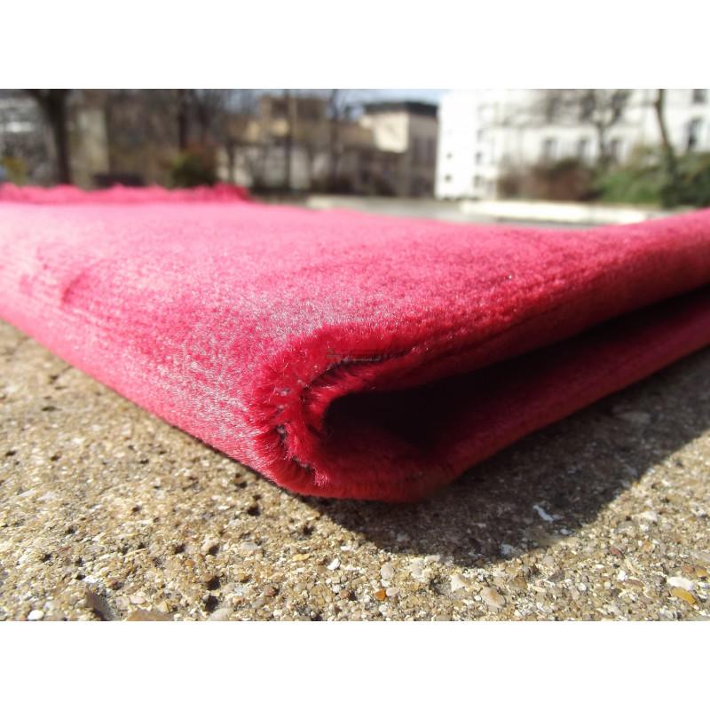 Tapis de Prière Velours Luxe couleur unie - ROUGE PASTEL Al - imen